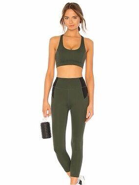 LOVEWAVE olive green High-Waist Active Leggings - Women Pants & Jumpsuits